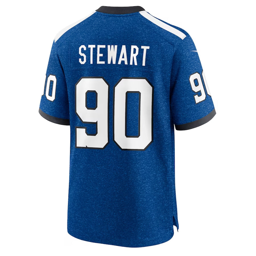 Custom #90 Royal IND Football Shirt Top