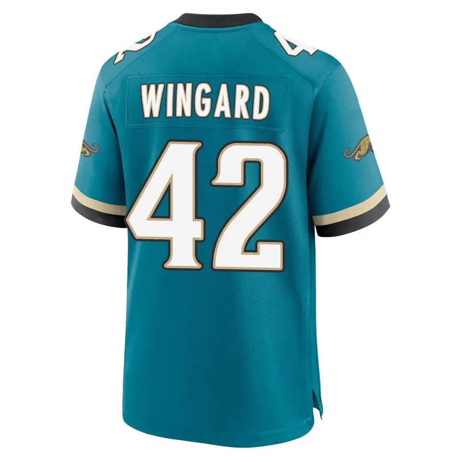 Custom #42 Teal Throwback JAX Football Shirt Top