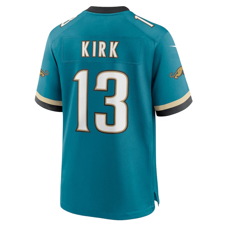 Custom #13 Teal Throwback JAX Football Shirt Top