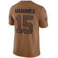 Custom #15 Brown 2023 KC Football Shirt Top
