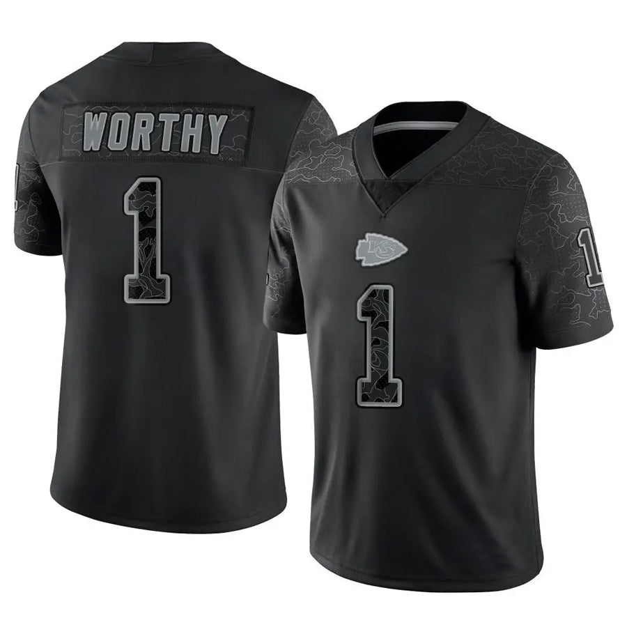 Custom #1 Black KC Football Shirt Top