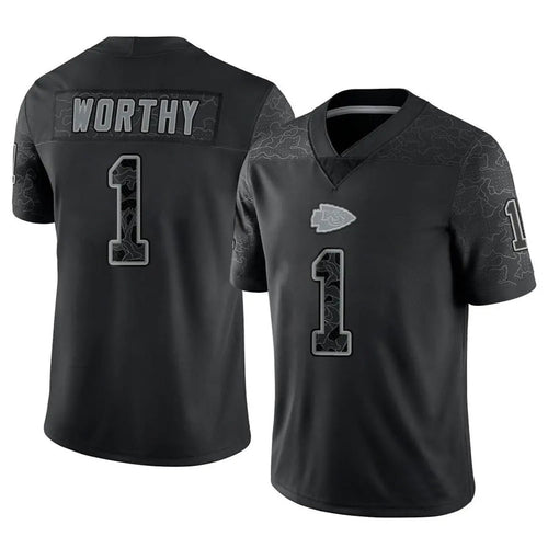 Custom #1 Black KC Football Shirt Top