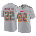 Custom #22 Gray KC Football Shirt Top