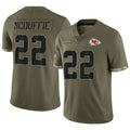Custom #22 Olive KC Football Shirt Top