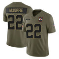 Custom #22 Olive KC Football Shirt Top