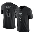 Custom #4 Black KC Football Shirt Top