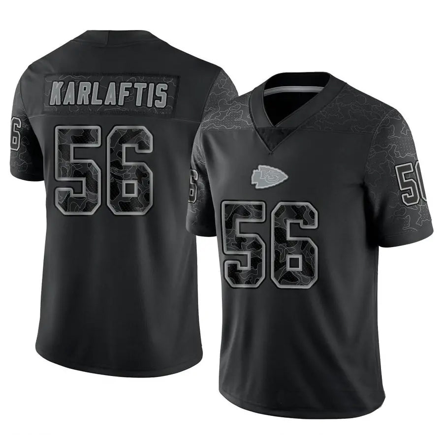 Custom #56 Black KC Football Shirt Top