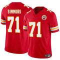 Custom #71 Red KC Football Shirt Top