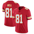 Custom #81 Red KC Football Shirt Top