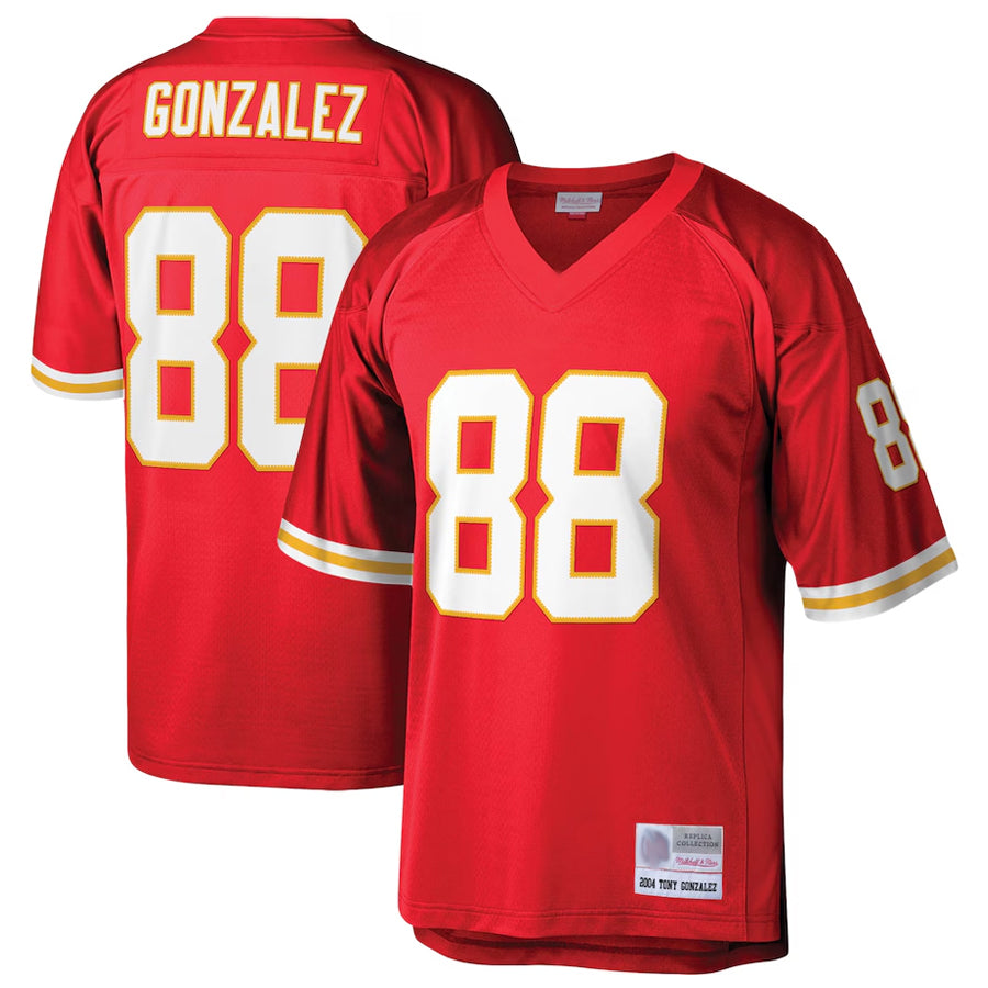 Custom #88 Red KC Football Shirt Top