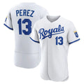Custom #13 White KC Baseball Shirt Top