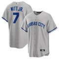 Custom #7 Gray KC Baseball Shirt Top