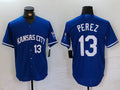 Custom #13 Royal KC Baseball Shirt Top