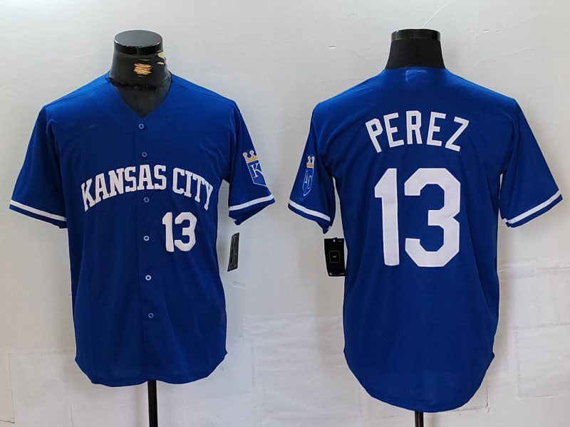 Custom #13 Royal KC Baseball Shirt Top