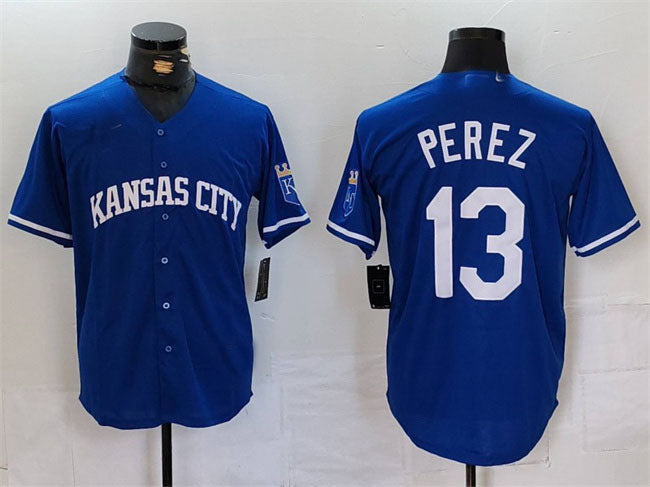 Custom #13 Royal KC Baseball Shirt Top