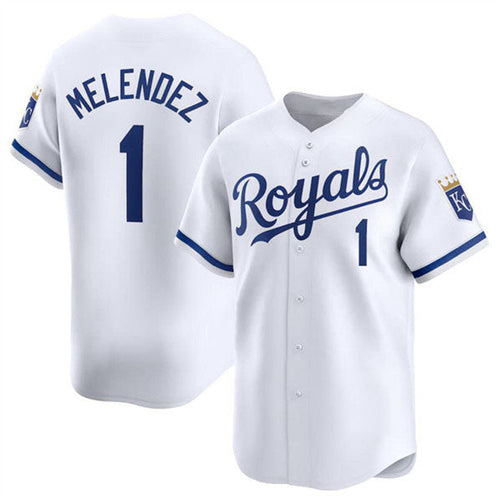 Custom #1 White KC Baseball Shirt Top