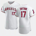 Custom #17 White LAA Baseball Shirt Top