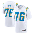 Custom #76 White LAC Football Shirt Top