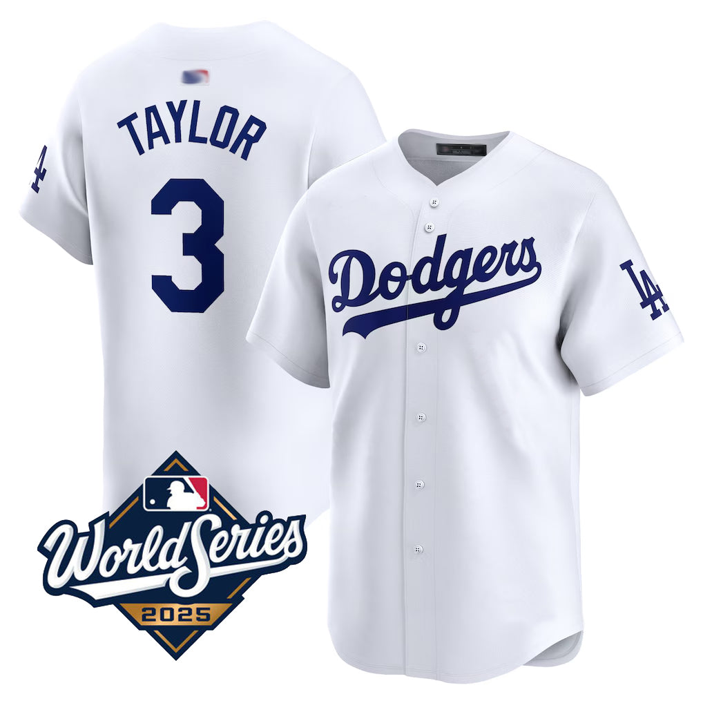 Custom #3 White LAD Baseball Shirt Top