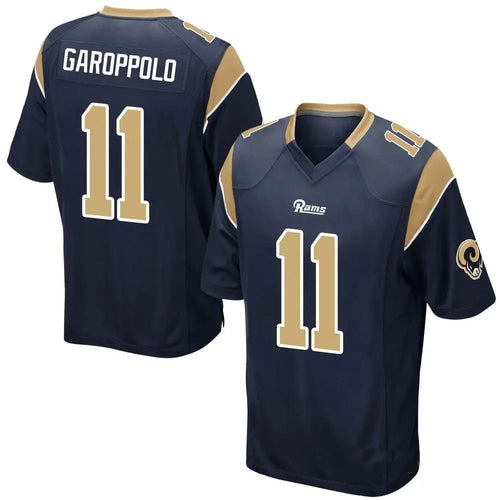 Custom #11 Navy LAR Football Shirt Top