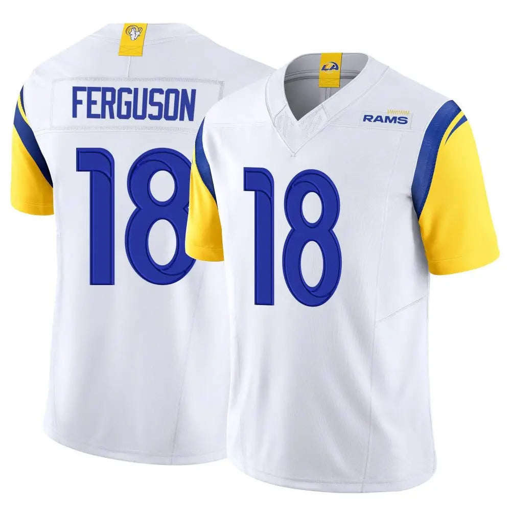 Custom #18 White LAR Football Shirt Top