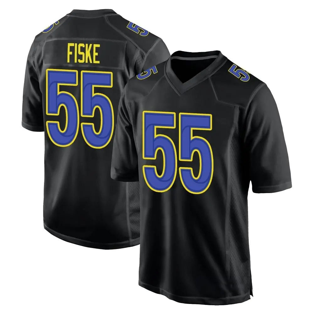 Custom #55 Black LAR Football Shirt Top
