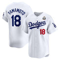 Custom #18 White LAD Baseball Shirt Top