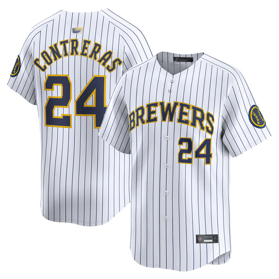 Custom #24 White MIL Baseball Shirt Top