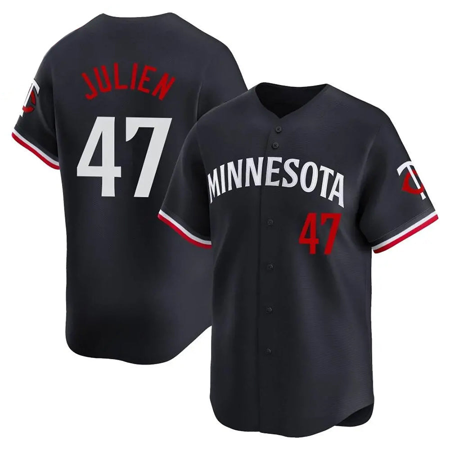Custom #47 Navy MIN Baseball Shirt Top