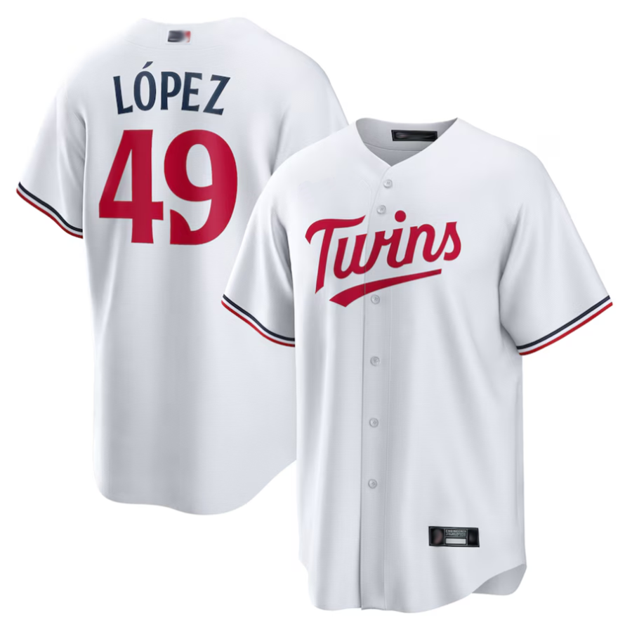 Custom #49 White MIN Baseball Shirt Top