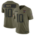 Custom #10 Olive NE Football Shirt Top