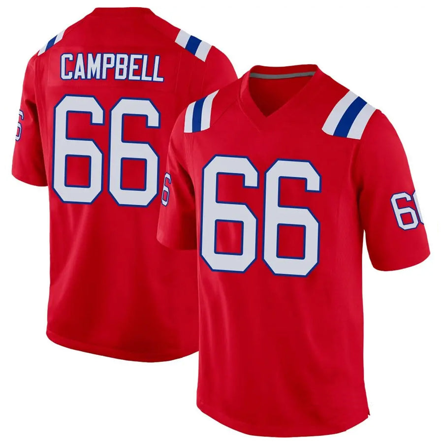 Custom #66 Red NE Football Shirt Top