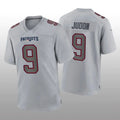 Custom #9 Gray NE Football Shirt Top