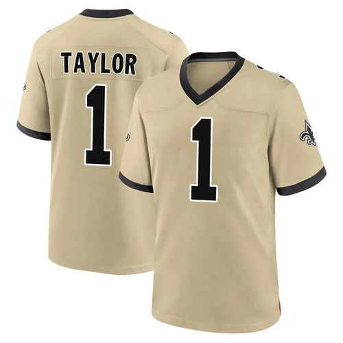 Custom #1 Gold NO Football Shirt Top