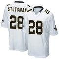 Custom #28 White NO Football Shirt Top