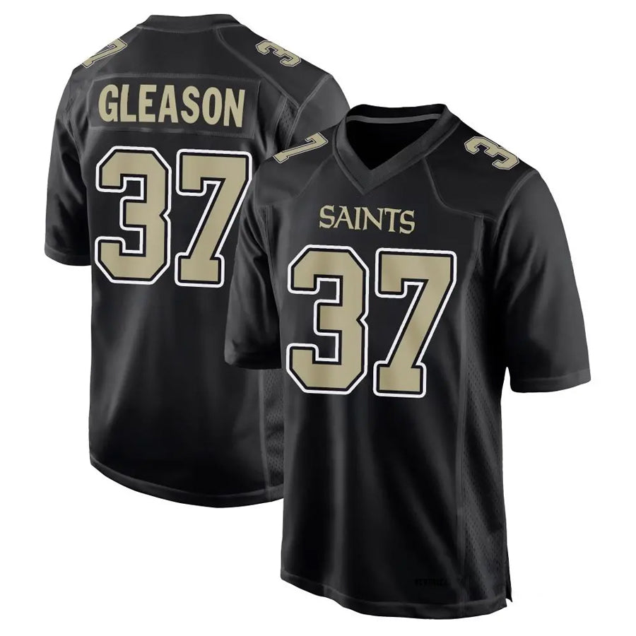 Custom #37 Carbon Black NO Football Shirt Top