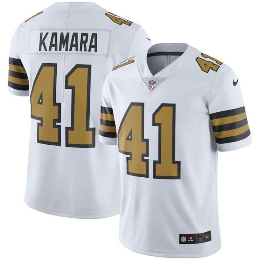 Custom #41 White NO Football Shirt Top