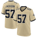 Custom #57 Gold NO Football Shirt Top