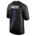 Custom #1 Carbon Black NYG Football Shirt Top