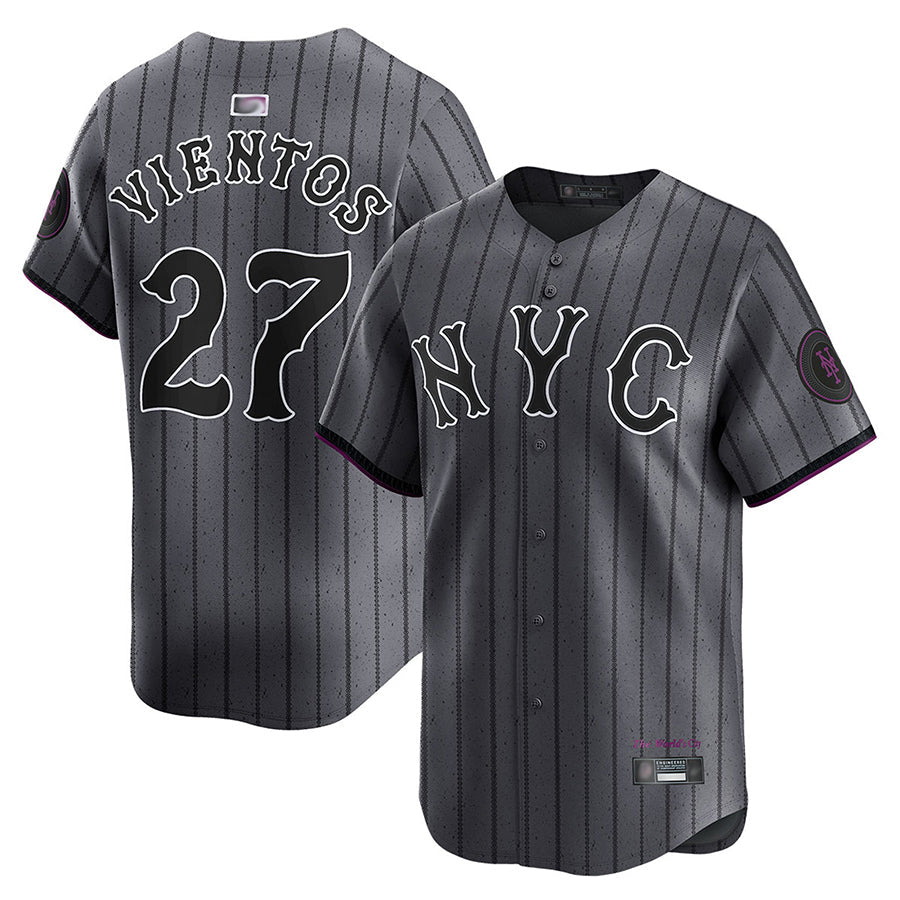 Custom #27 City Connect NYM Baseball Shirt Top