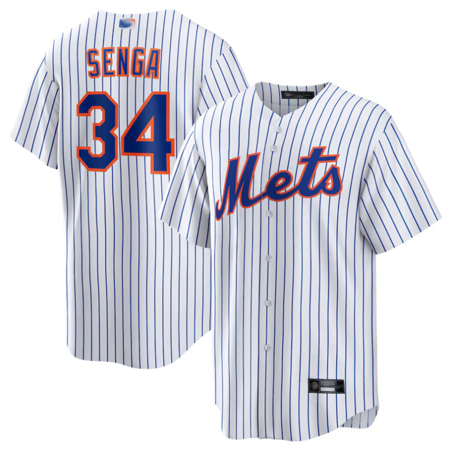 Custom #34 White NYM Baseball Shirt Top