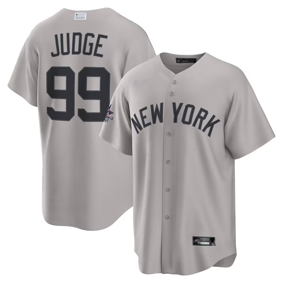 Custom #99 Gray All Star NYY Baseball Shirt Top