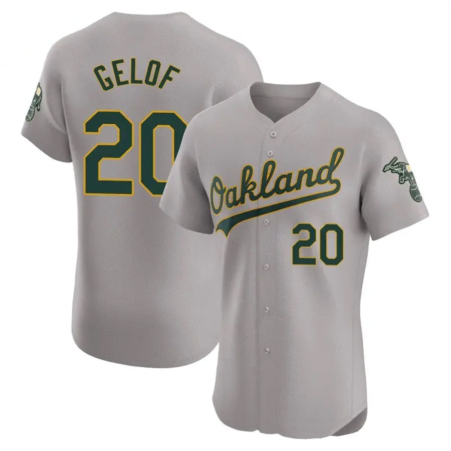 Custom #20 Gray OAK Baseball Shirt Top
