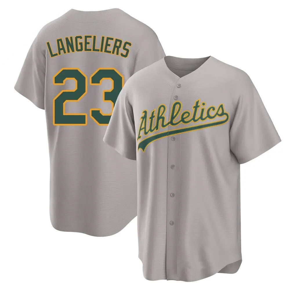 Custom #23 Gray OAK Baseball Shirt Top