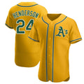 Custom #24 Gold OAK Baseball Shirt Top