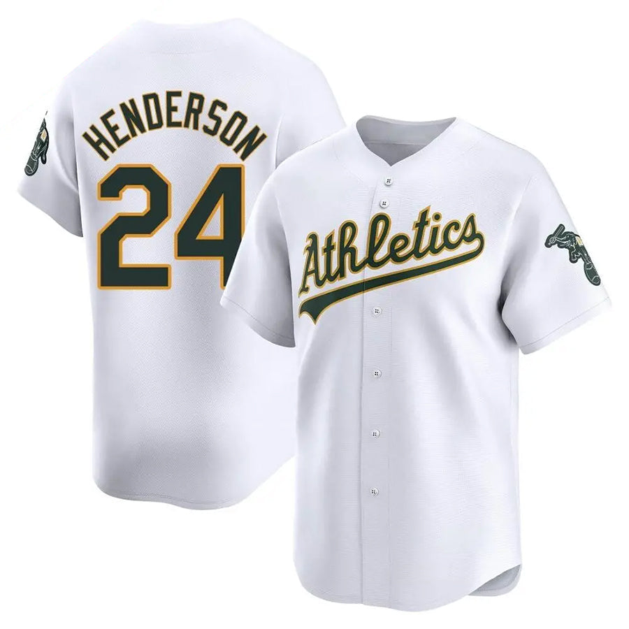 Custom #24 White OAK Baseball Shirt Top