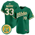 Custom #33 Green OAK Baseball Shirt Top