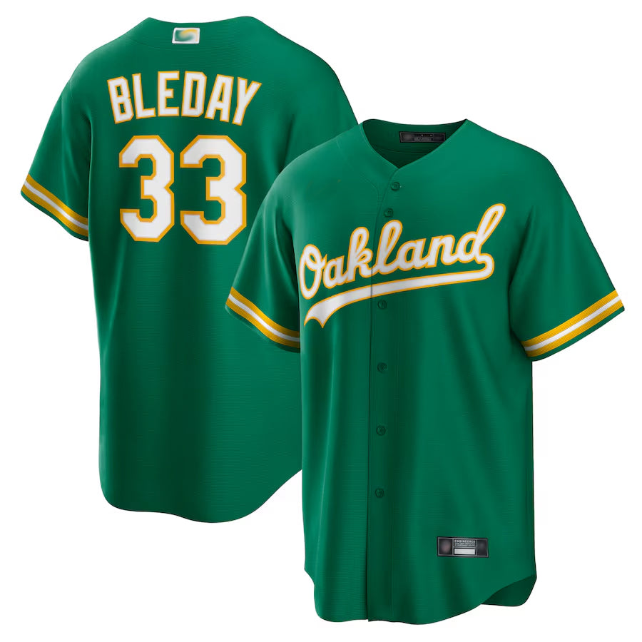 Custom #33 Green OAK Baseball Shirt Top