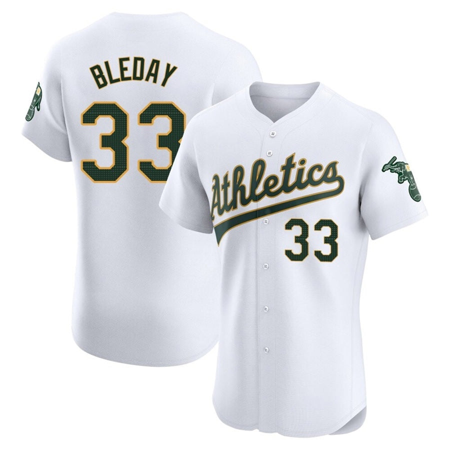 Custom #33 White OAK Baseball Shirt Top