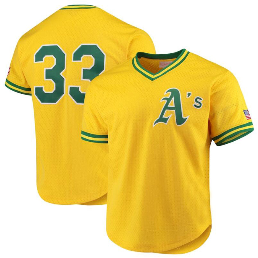 Custom #33 Gold OAK Baseball Shirt Top